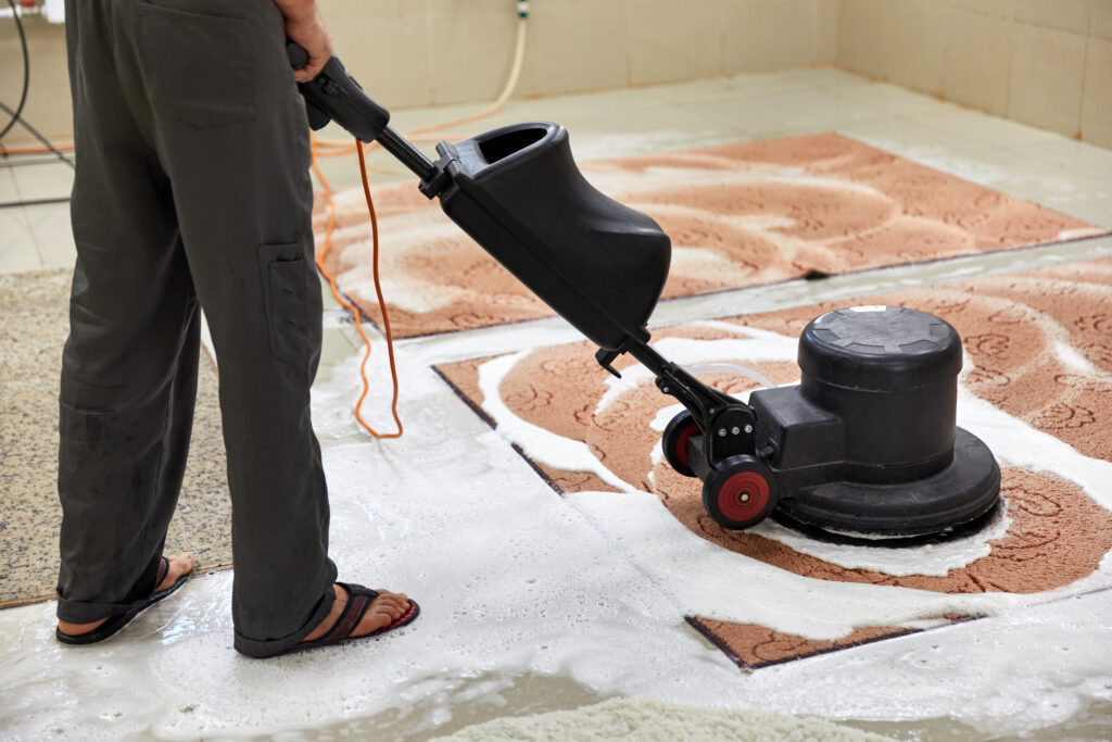 rug cleaner in chicago using disk machine
