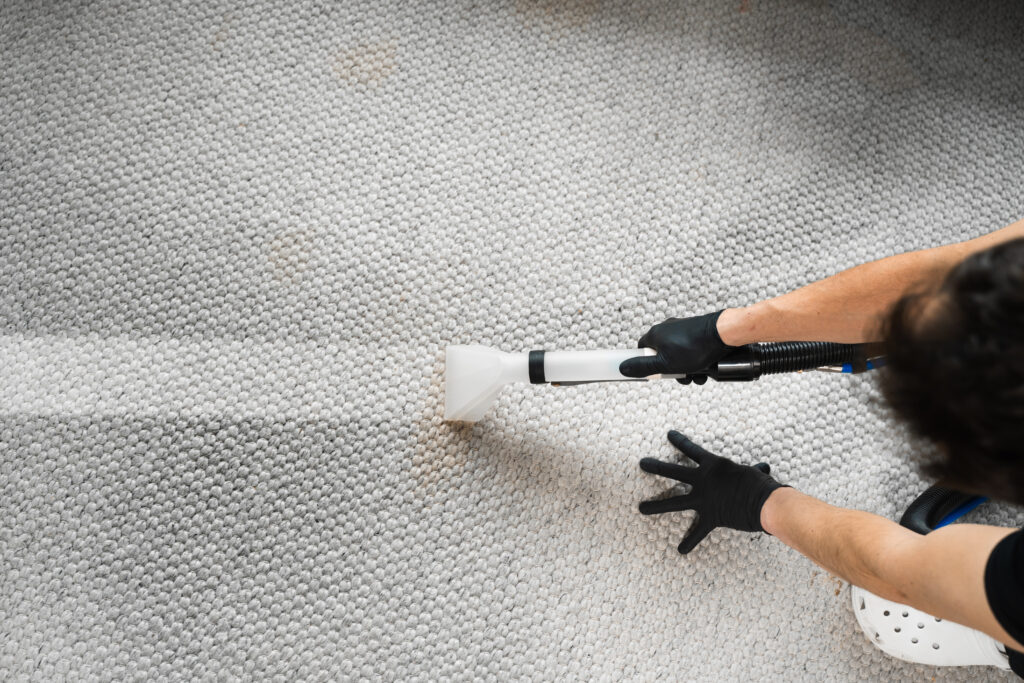 rug cleaning a white carpet